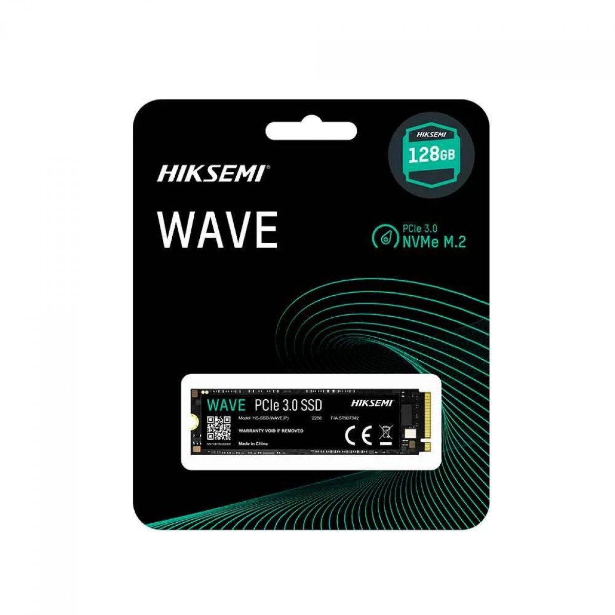 SSD Hiksemi Wave, 128GB, M.2 2280 NVMe, Leitura 1200MBs e Gravação 950MBs, HS-SSD-WAVE(P) 128G