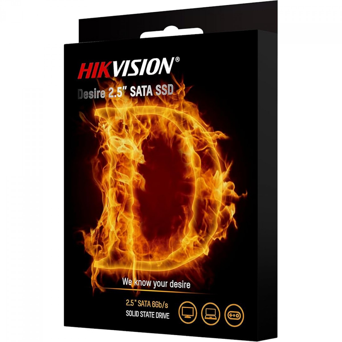 SSD Hikvision Desire, 256GB, SATA III, Leitura 550MBS e Gravação 450MBs, HS-SSD-Desire(S)/256G