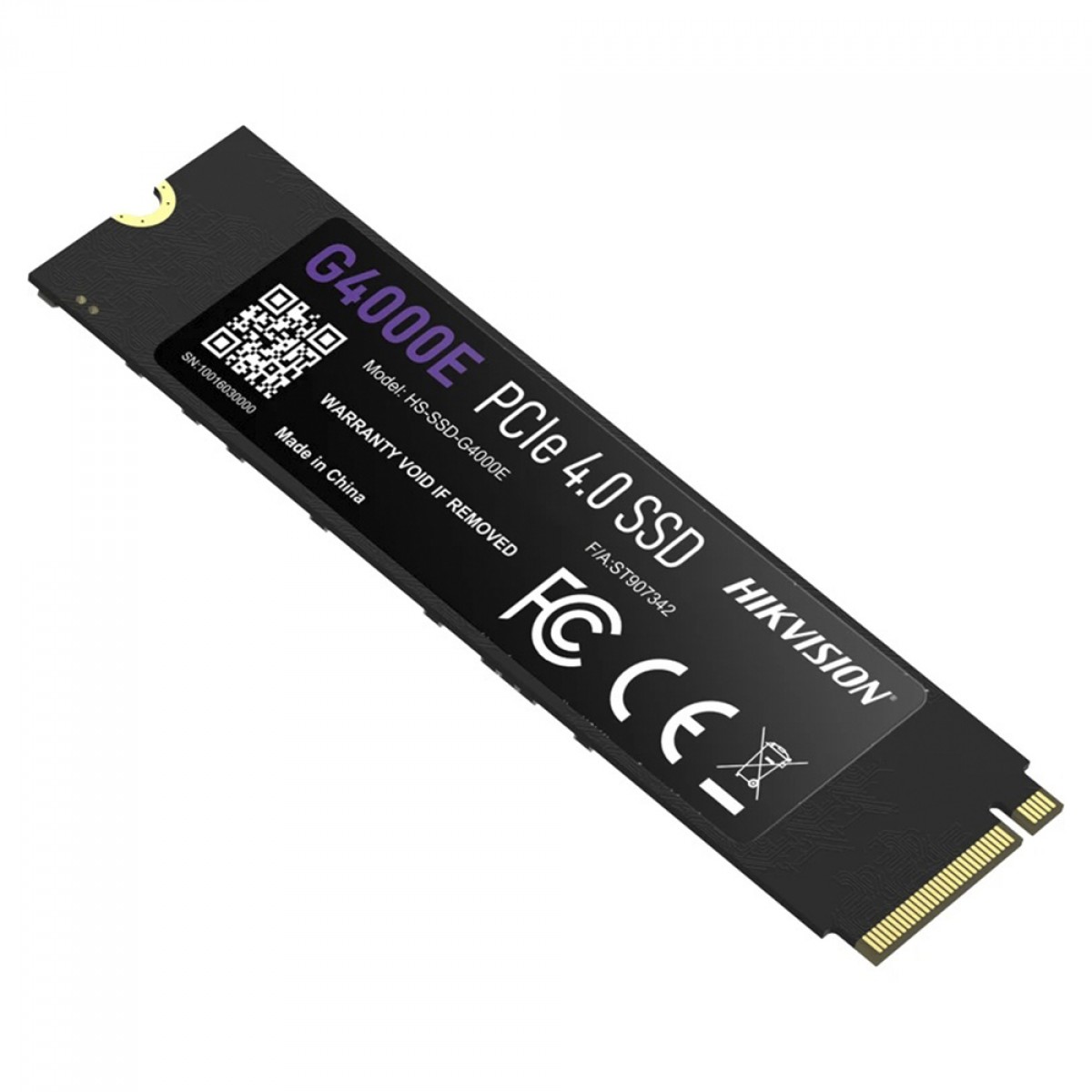 SSD Hikvision G4000E, 1TB, M.2 2280, NVME PCIe 4.0, Leitura 5100MBs e Gravação 4200MBs, HS-SSD-G4000E-1024G