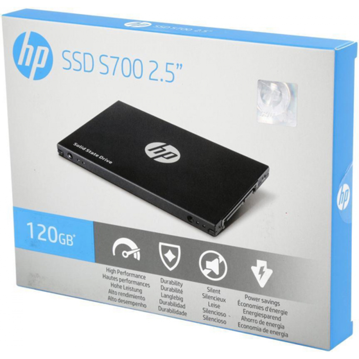 SSD HP S700 120GB, Sata III, Leitura 550MBs Gravação 480MBs, 2DP97AA#ABL