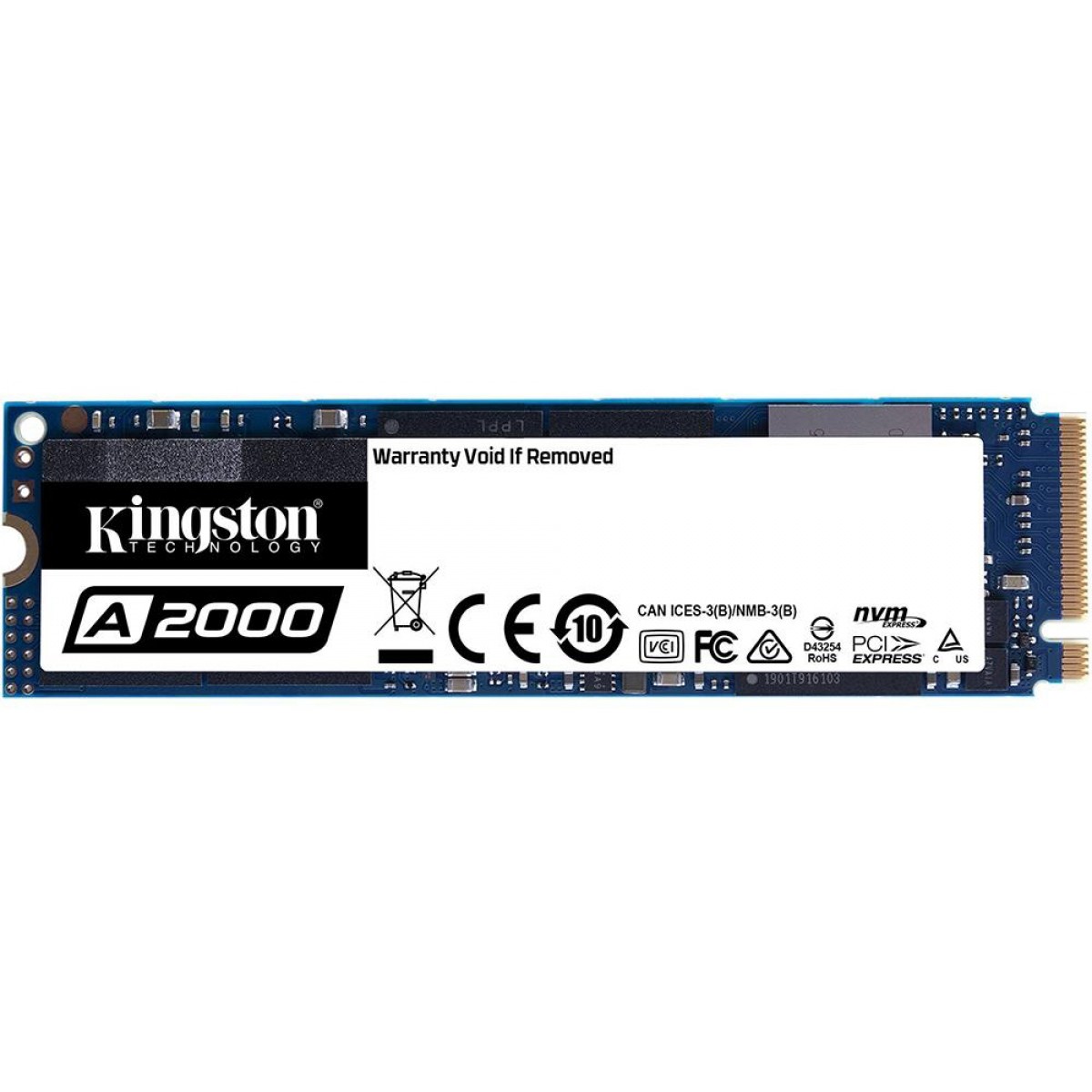 SSD Kingston A2000, 1TB, M.2 NVMe, Leitura 2200MBs e Gravação 2000MBs, SA2000M8/1000G