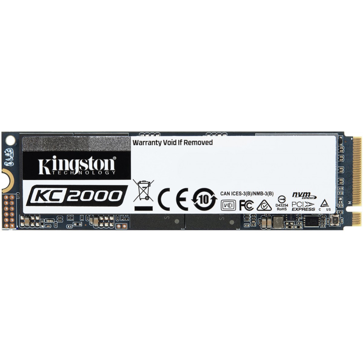 SSD Kingston KC2000, M.2 2280, 1TB, Leitura 3200MBs e Gravação 2200MBs, SKC2000M8/1000G
