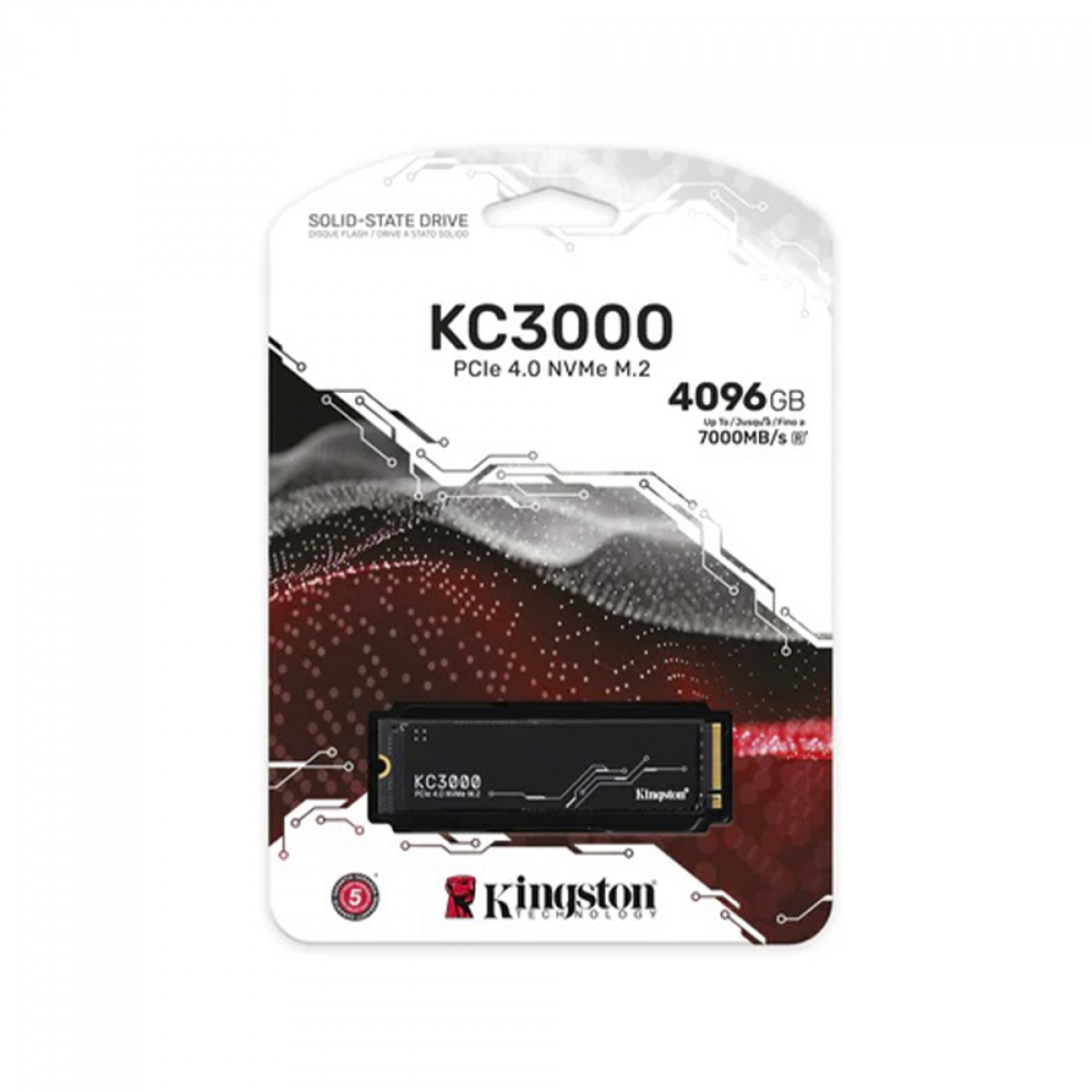 SSD Kingston KC3000, 4TB, M.2 NVMe, 2280, Leitura 7000MBs e Gravação 7000MBs, SKC3000D/4096G
