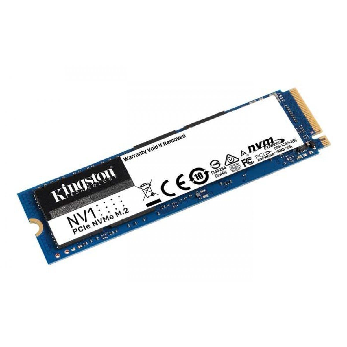 SSD Kingston NV1, 1TB, M.2 NVMe, 2280, Leitura 2100MBs e Gravação 1700MBs, SNVS/1000G