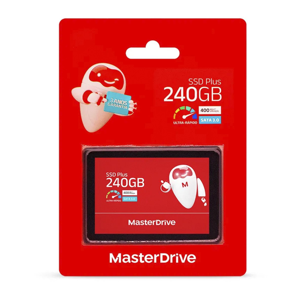 SSD MasterDrive, 240GB, SATA III, Leitura 430MB/s e Gravação 400MB/s, M601