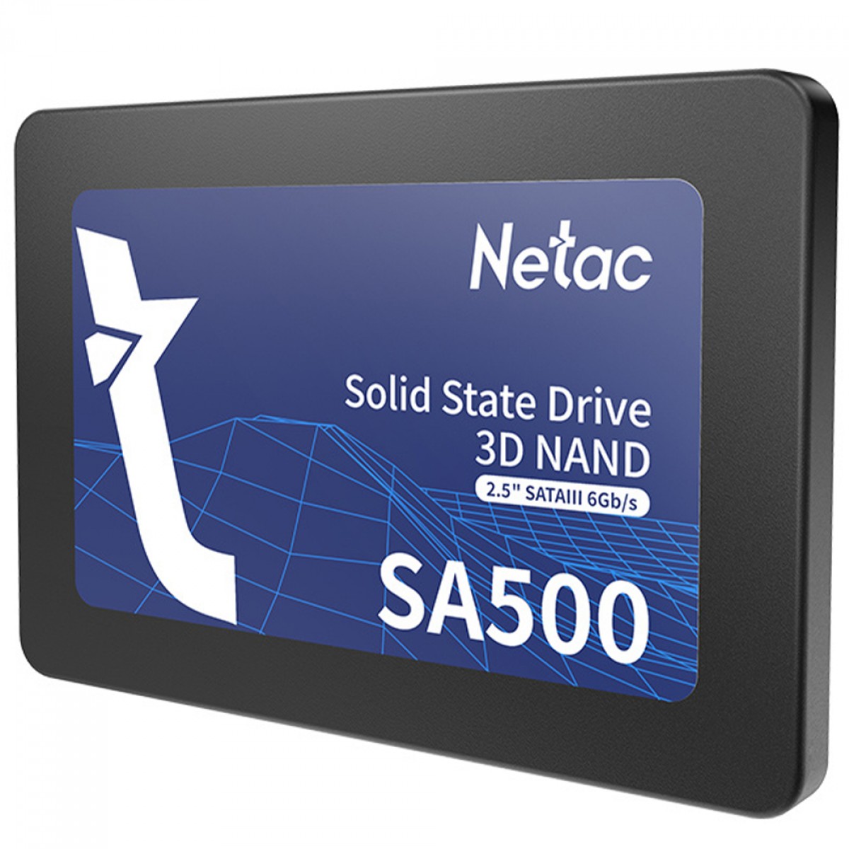 SSD Netac SA500, 120GB, Sata III, Leitura 500MBs e Gravação 400MBs, NT01SA500-120-S3X