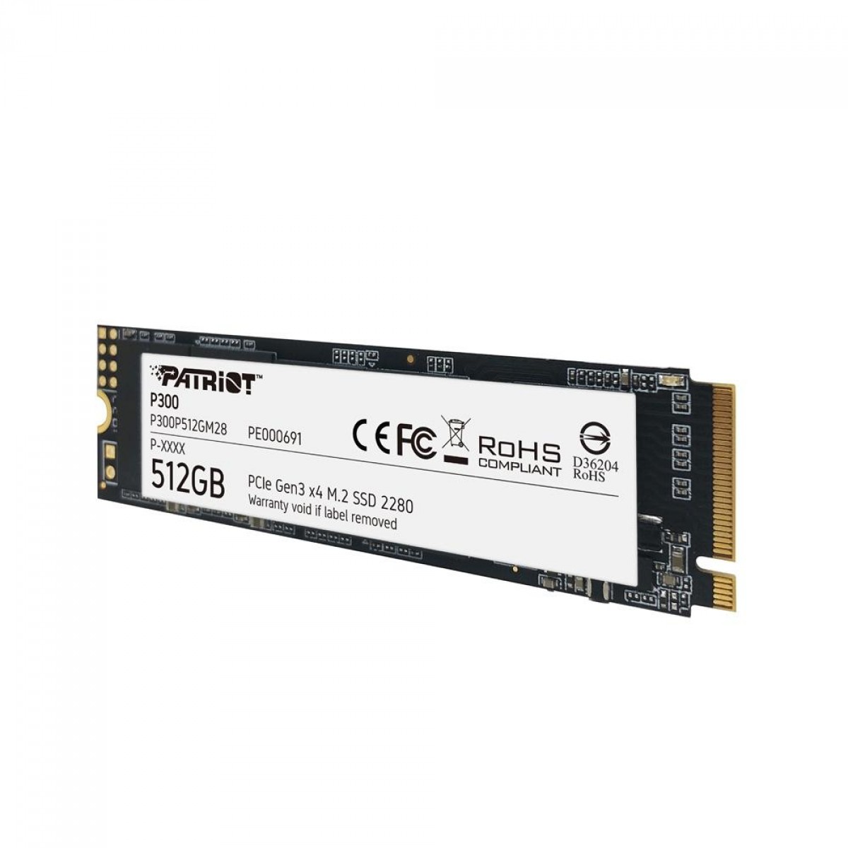 SSD Patriot P300 512GB NVME Leitura 1700MBs E Grava o 1100MBs 