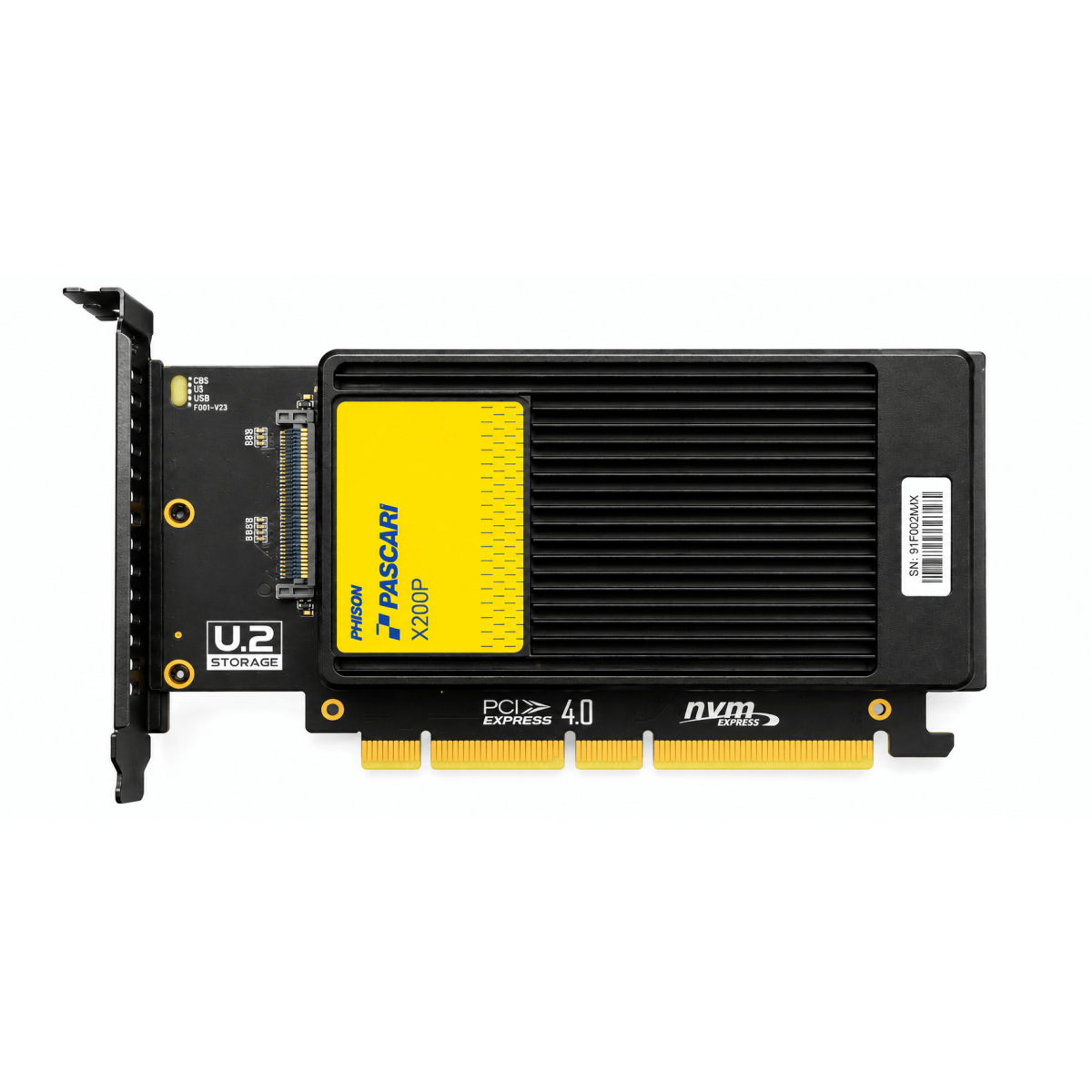 SSD Phison Pascari X200P, 7.68TB, NVMe, PCIe 5.0, U.2, Enterprise, com Adaptador PCIe 4.0 - Open Box