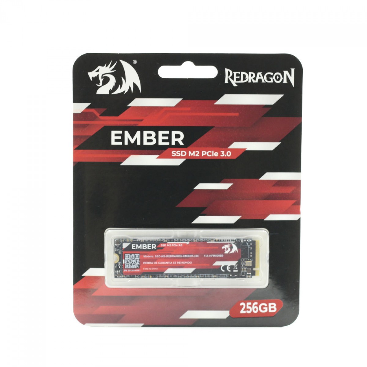 SSD Redragon Ember, 256GB, M.2 PCIe 3.0, Leitura 2265MB/s E Gravação 1350MB/s, GD-406