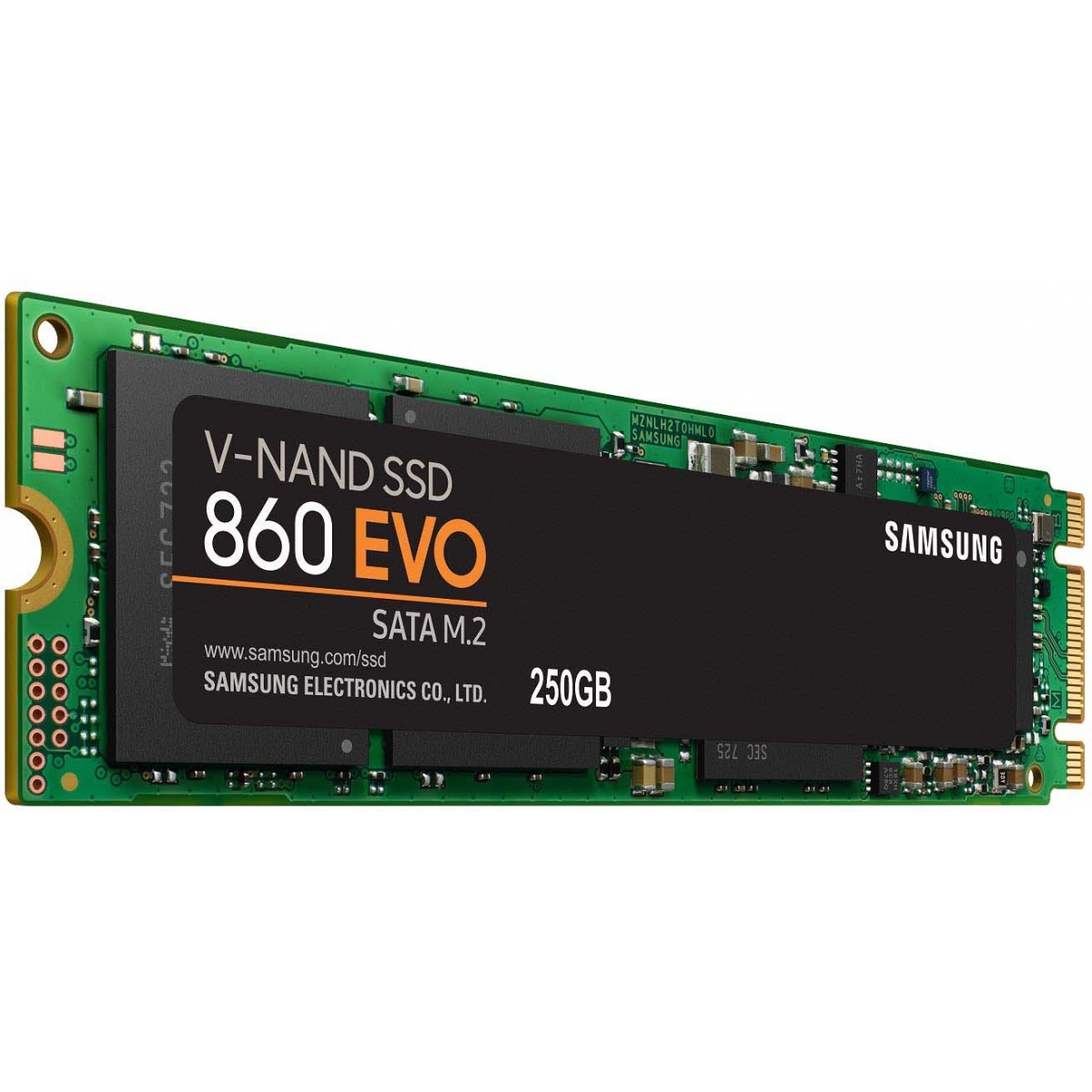 SSD Samsung 860 EVO, 250GB, M.2 2280, Sata, Leitura 550MBs e Gravação 520MBs, MZ-N6E250BW