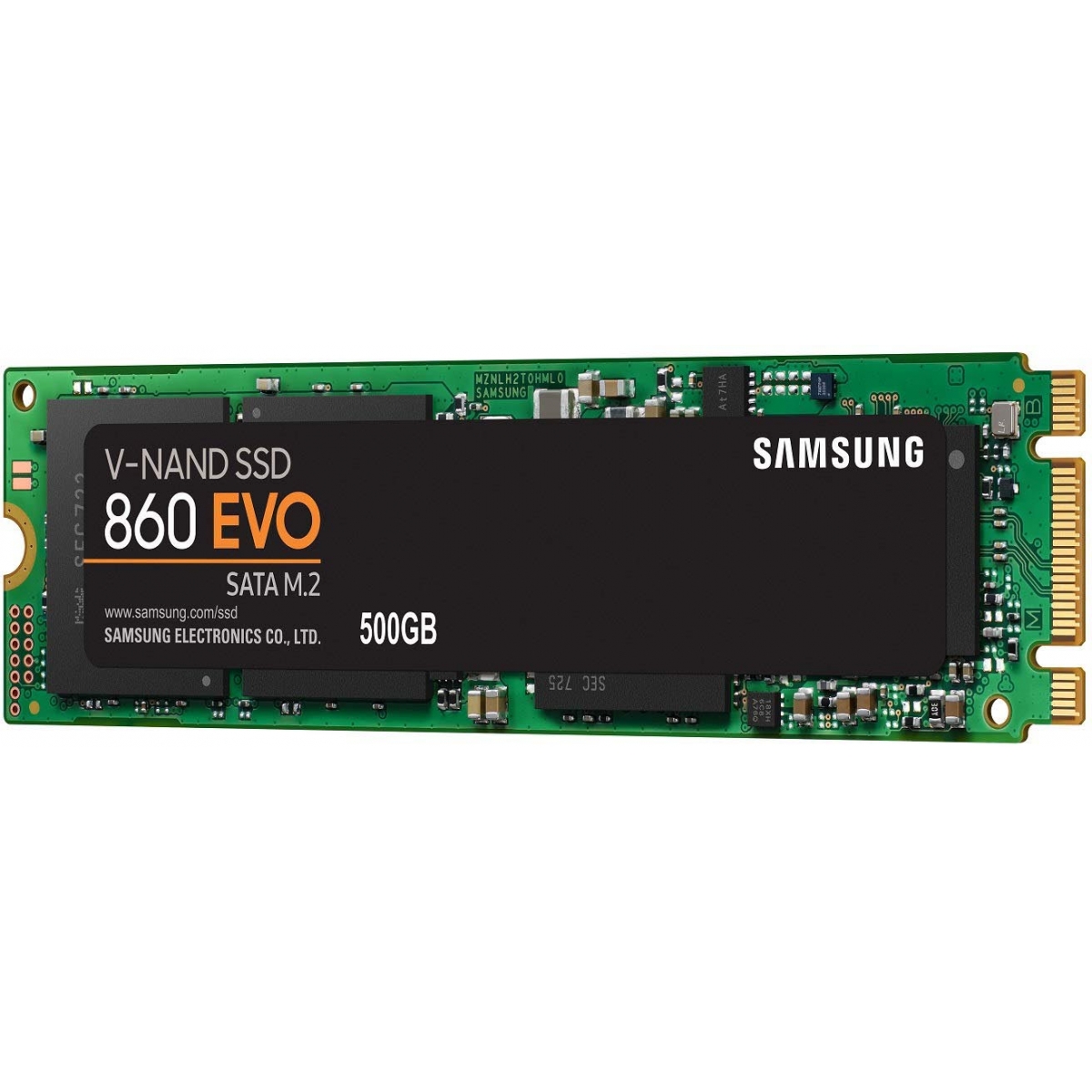 SSD Samsung 860 EVO 500GB, M.2 2280, Leitura 550MBs e Gravação 520MBs, MZ-N6E500BW
