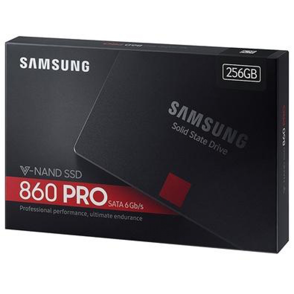 SSD Samsung 860 Pro, 256GB, Sata III, Leitura 560MBs e Gravação 530MBs, MZ-76P256E