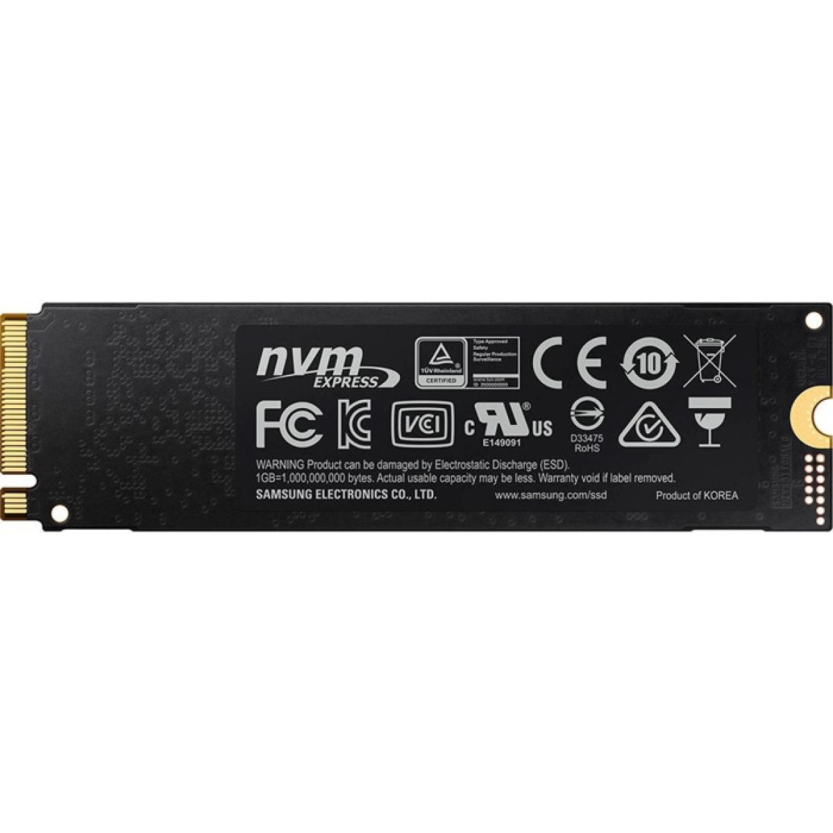 SSD Samsung 970 EVO Plus, 1TB, M.2 2280, NVMe, Leitura 3500MBs e Gravação 3300MBs, MZ-V7S1T0B/AM