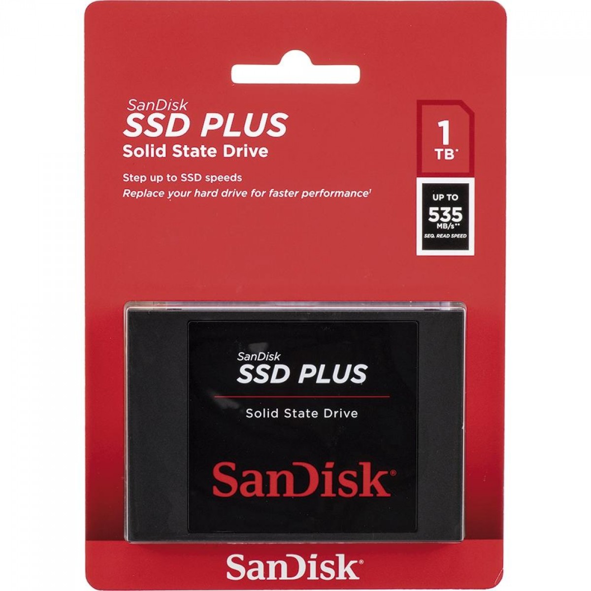 SSD SanDisk Plus, 1TB, Sata III, Leitura 535MB/s e Gravação 350MB/s, SDSSDA-1T00-G27