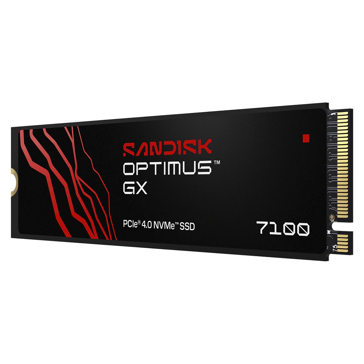 SSD SanDisk Optimus GX 7100, 500GB, NVMe PCIe 4.0, M.2 2280, Leitura 6,800MBs e Gravação 5,800MBs, SDSP71500GAN-000E0