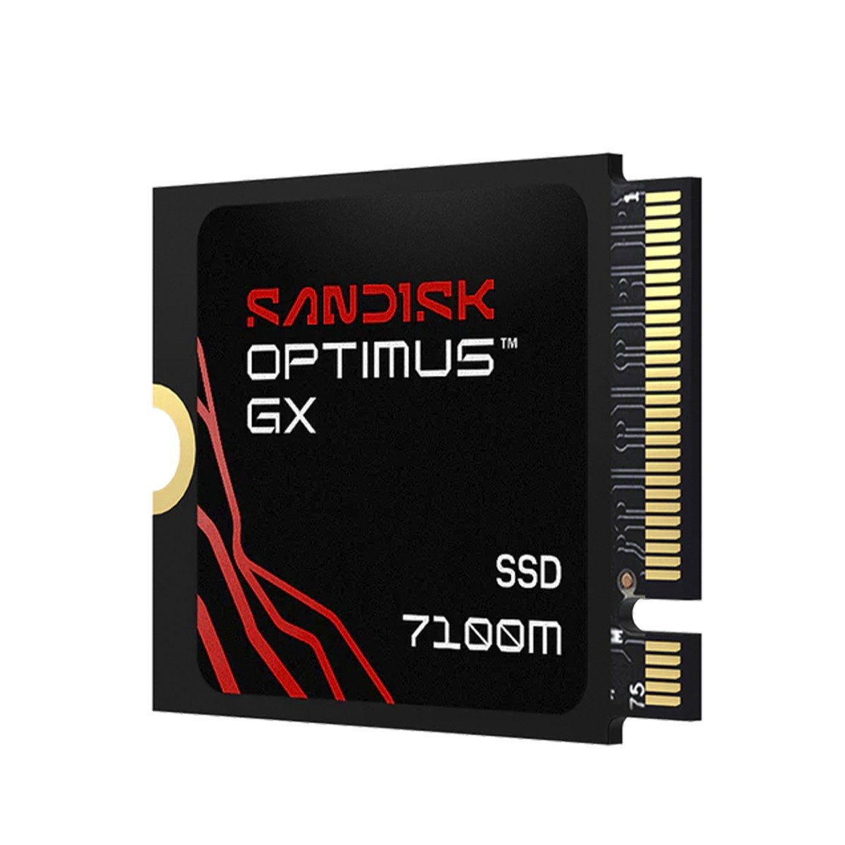 SSD SanDisk Optimus GX 7100M, 2TB, NVMe PCIe 4.0, M.2 2230, Leitura 7,250MBs e Gravação 6,900MBs, SDSP71200TAT-000E0