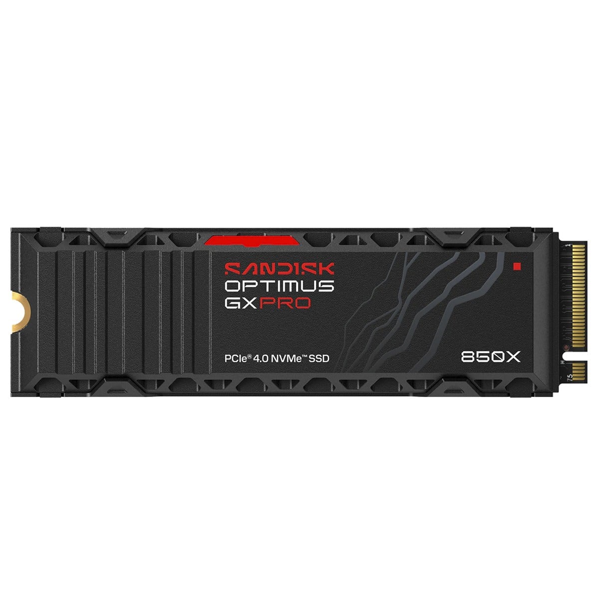 SSD SanDisk Optimus GX PRO 850X, 1TB, NVMe PCIe 4.0, M.2 2280, Leitura 7,300MBs e Gravação 6,300MBs, Com dissipador de calor, SDSP81100TAH-000E0