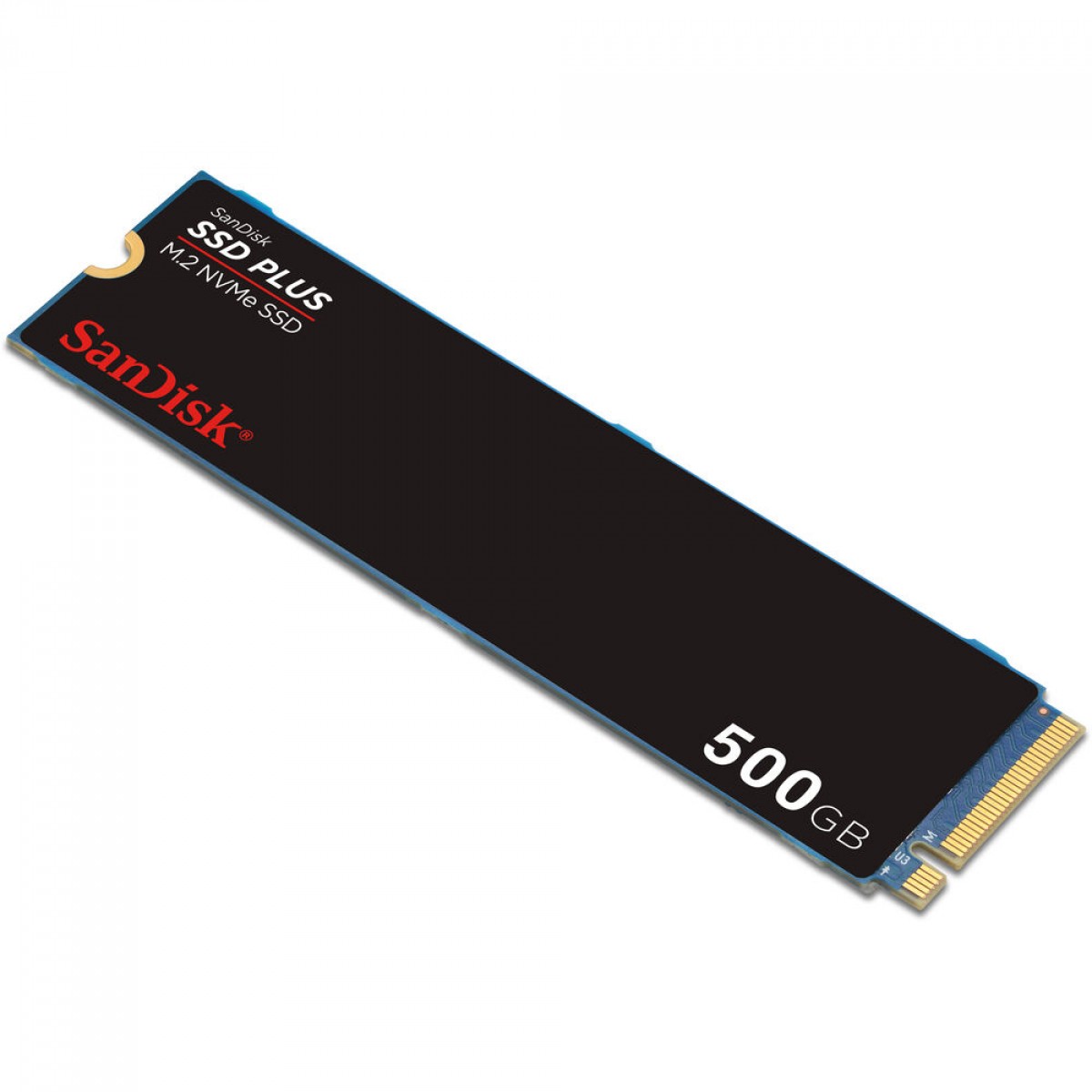 SSD SanDisk Plus, 500GB, M.2 NVMe PCIe 3.0, Leitura 2400MBs e Gravação 1500MBs, SDSSDA3N-500G-G