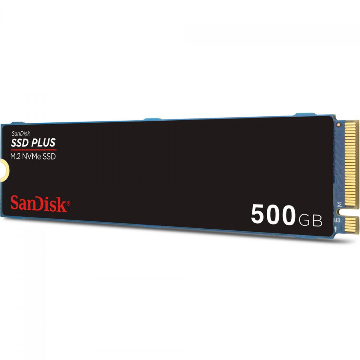 SSD SanDisk Plus, 500GB, M.2 NVMe PCIe 3.0, Leitura 2400MBs e Gravação 1500MBs, SDSSDA3N-500G-G