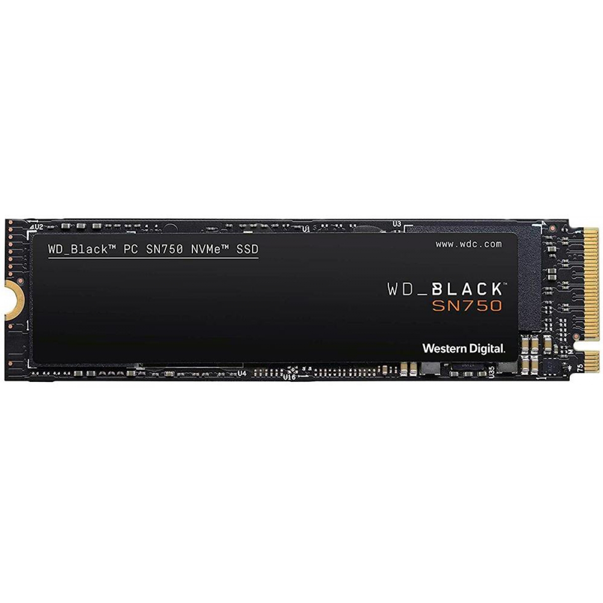 SSD WD_Black SN750 250GB, M.2 2280, NVMe, Leitura 3100MBs e Gravação 1600MBs, WDS250G3X0C