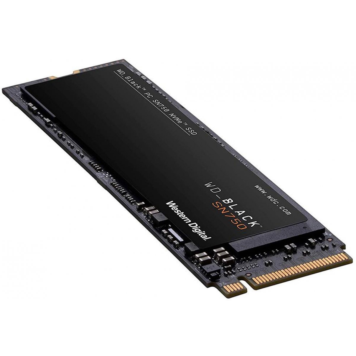 SSD WD_Black SN750 250GB, M.2 2280, NVMe, Leitura 3100MBs e Gravação 1600MBs, WDS250G3X0C