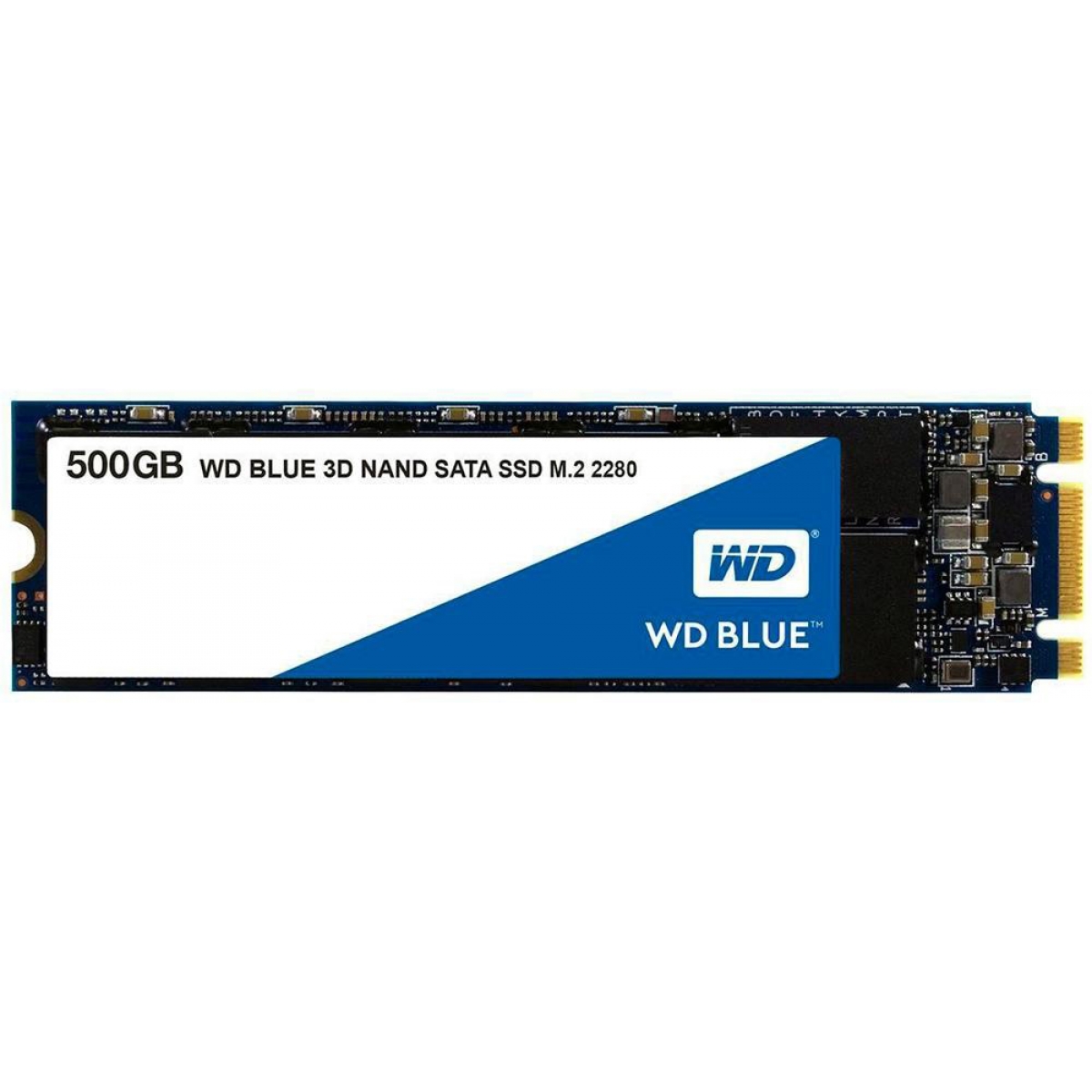 SSD WD Blue 500GB, M.2 2280, Leitura 560MBs e Gravação 530MBs, WDS500G2B0B