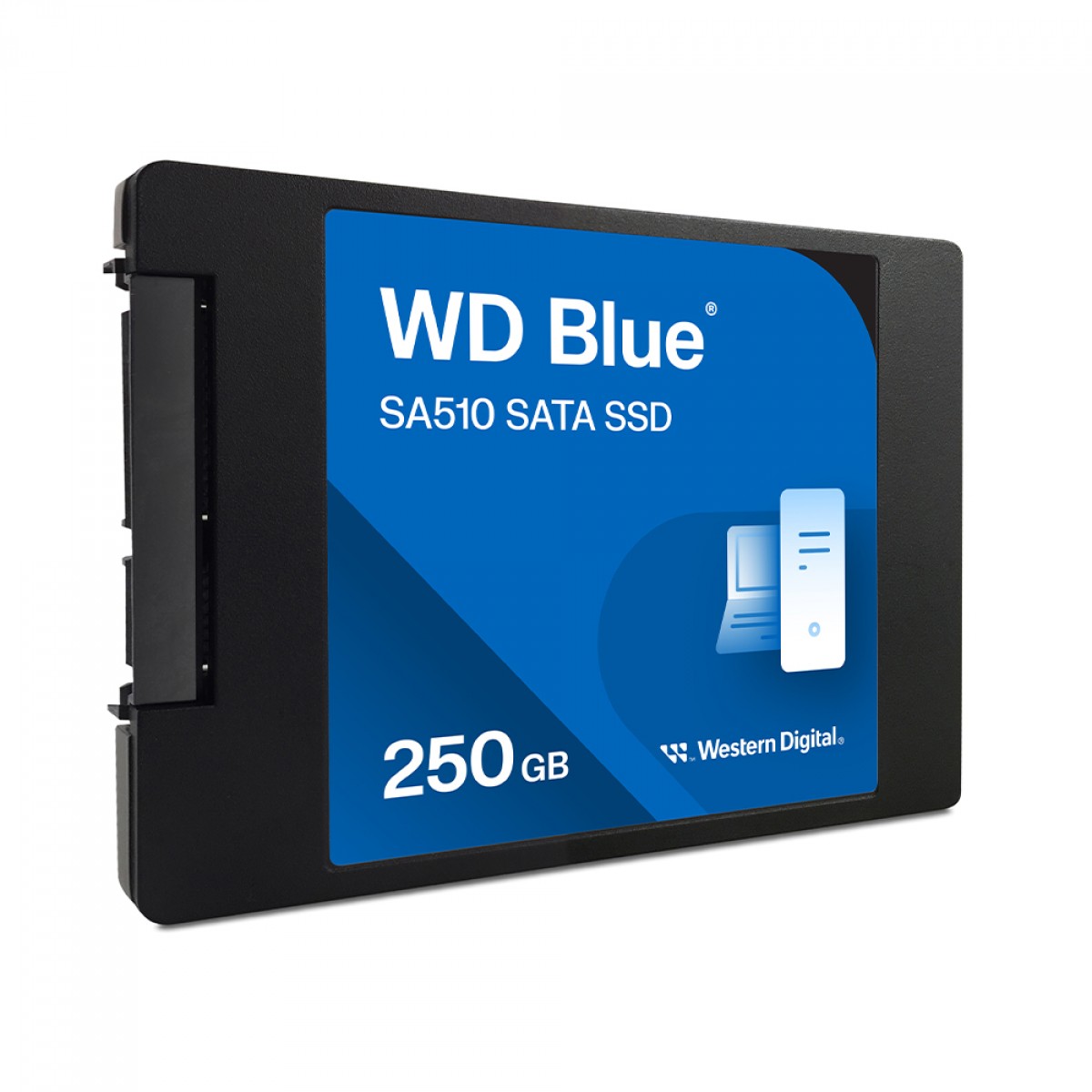 SSD WD Blue SA510, 250GB, Sata III, Leitura 555MBs e Gravação 440MBs, WDS250G3B0A
