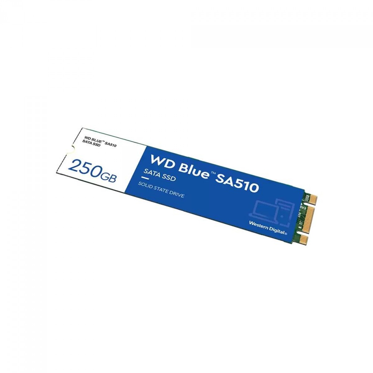 SSD WD Blue SA510, M.2, 250GB, Leitura 555MBs e Gravação 440MBs, WDS250G3B0B