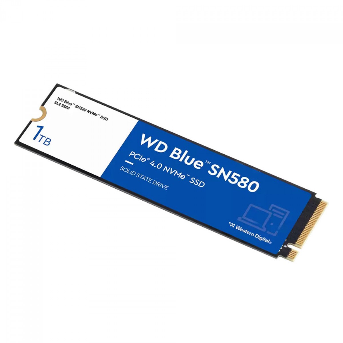 SSD WD Blue SA580, M.2 2280, NVMe, 1TB, Leitura 4150MBs e Gravação 4150MBs, WDS100T3B0E