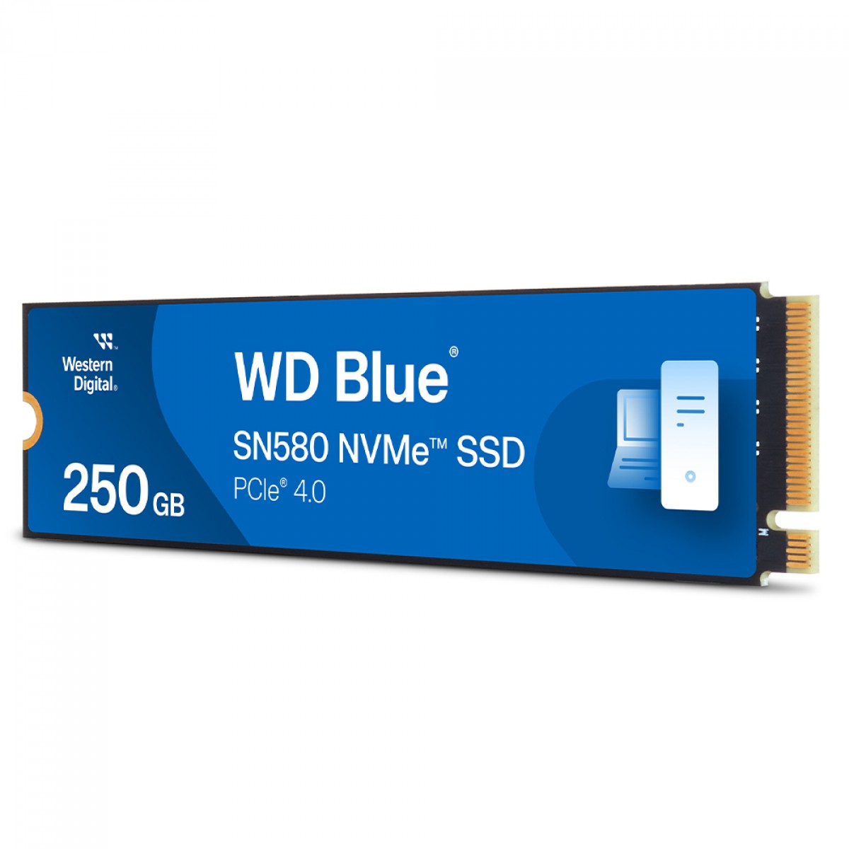 SSD WD Blue SN580, M.2 2280, NVMe, 250GB, Leitura 4000MBs e Gravação 2000MBs, WDS250G3B0E