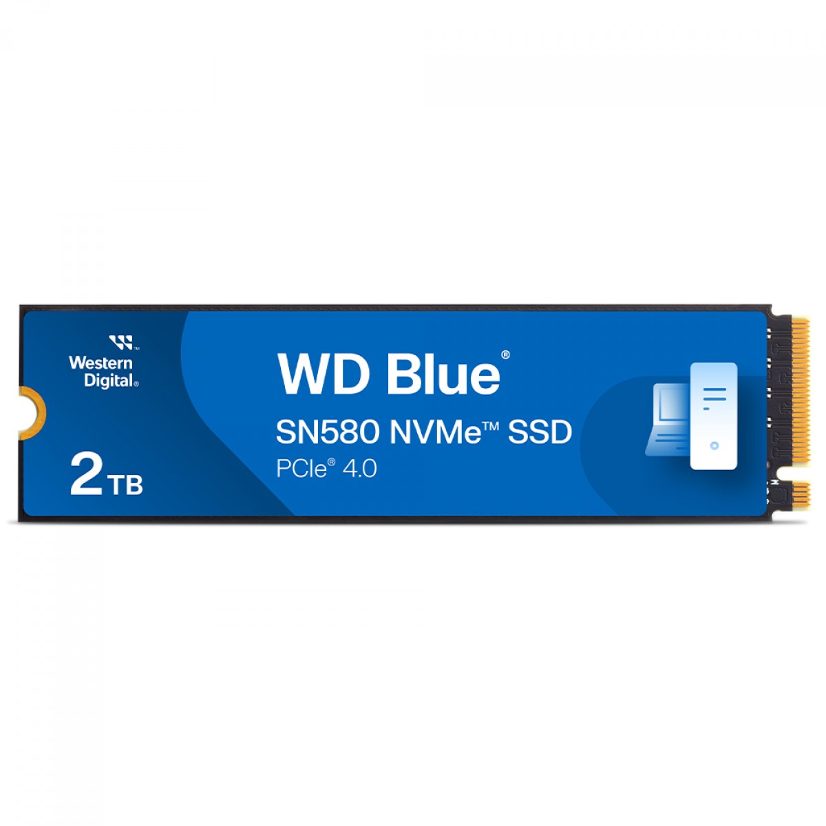 SSD WD Blue SN580, M.2 2280, NVMe, 2TB, Leitura 4150MBs e Gravação 4150MBs, WDS200T3B0E