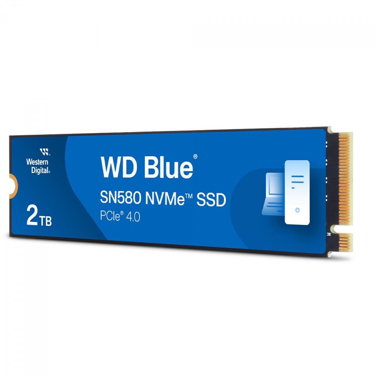 SSD WD Blue SN580, M.2 2280, NVMe, 2TB, Leitura 4150MBs e Gravação 4150MBs, WDS200T3B0E