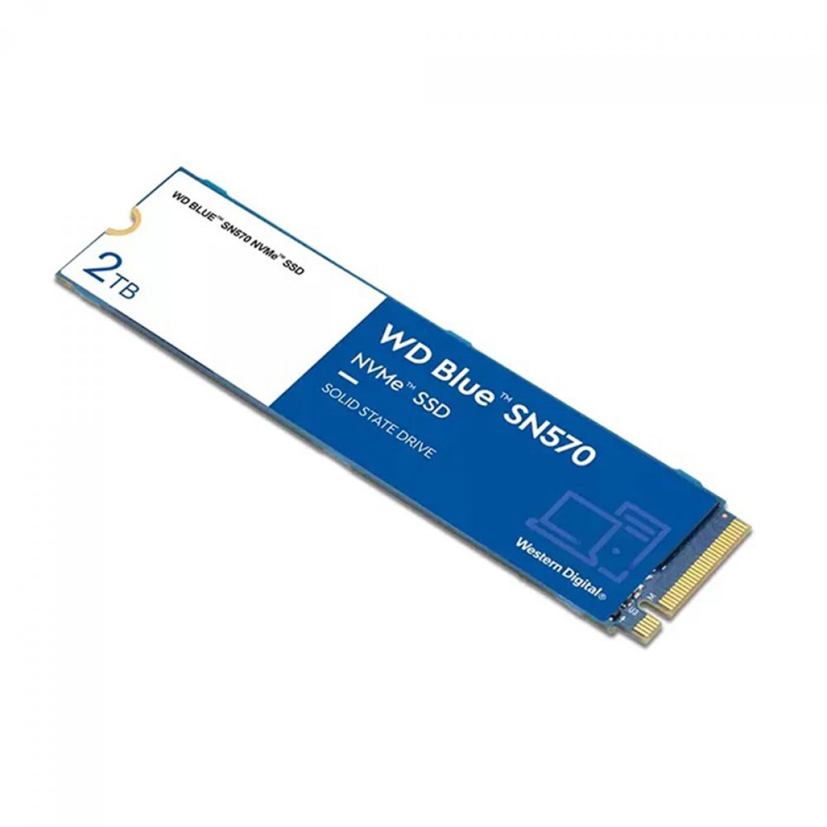 SSD WD Blue SN570 NVMe M.2, 2TB,  PCIe Gen3 x4, NVMe v1.4, Leitura 3500MBs e Gravação 3500MBs, WDS200T3B0C
