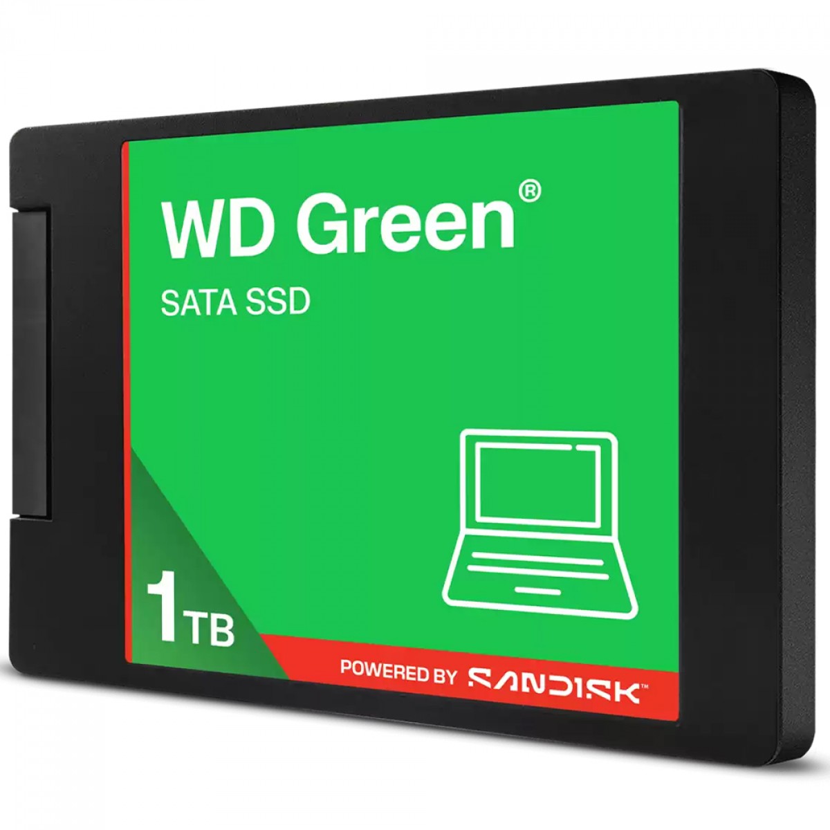 SSD WD Green 1TB, Sata III 2.5, Leitura 545MBs e Gravação 515MBs, WDS100T5G0A