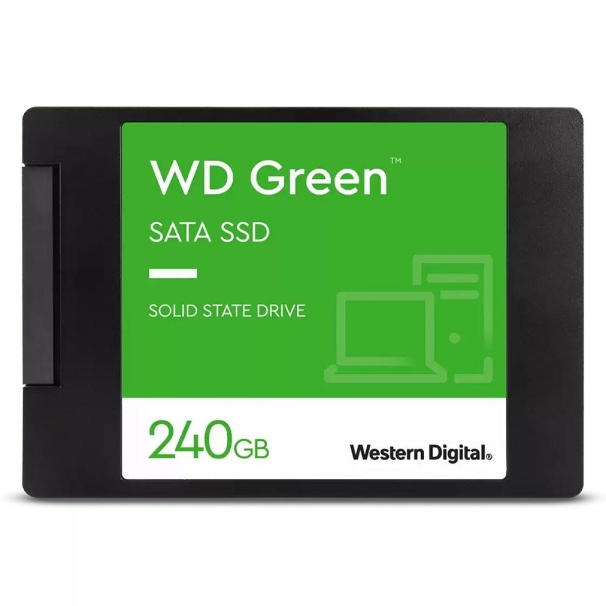 SSD WD Green 240GB, Sata III, Leitura 545MBs e Gravação 430MBs + Copo WD Green