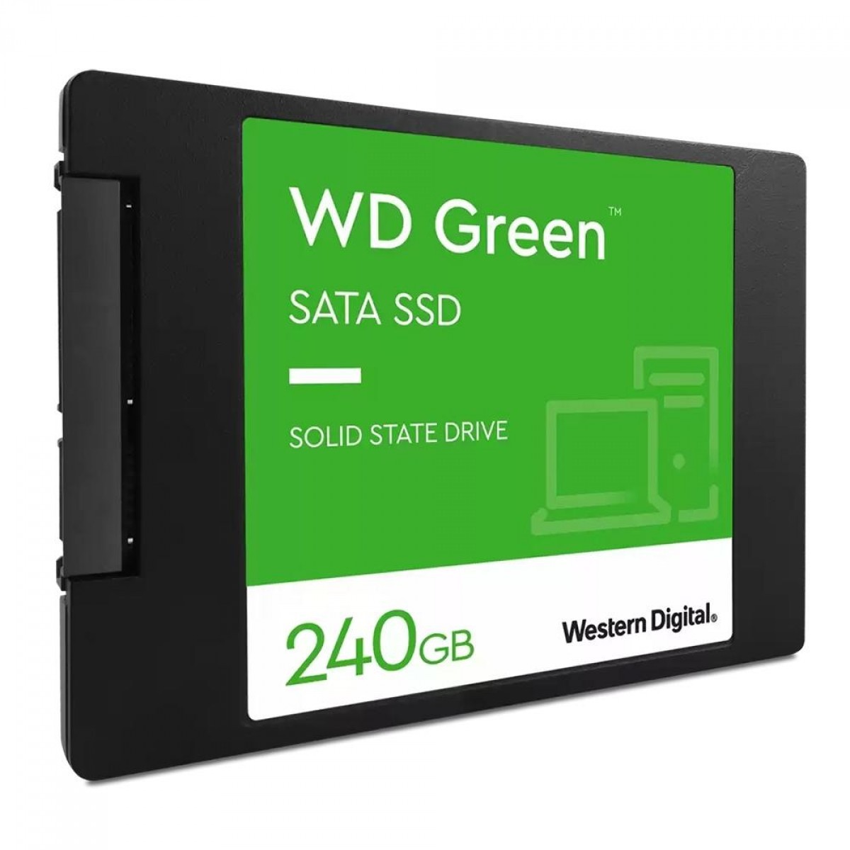 SSD WD Green 240GB, Sata III, Leitura 545MBs e Gravação 430MBs + Copo WD Green