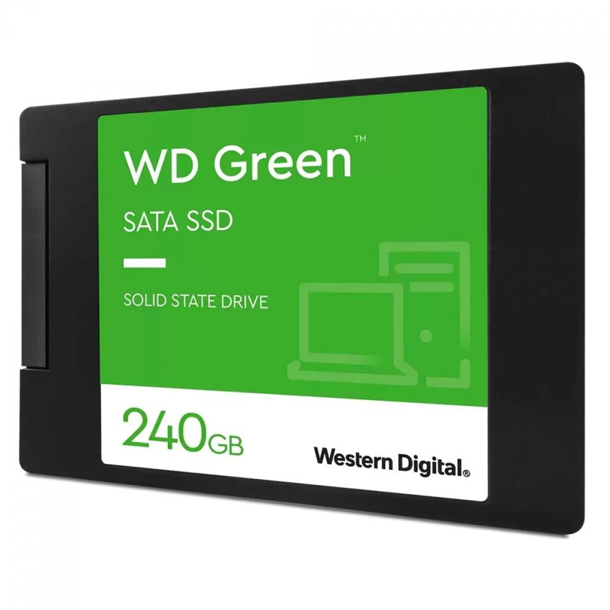 SSD WD Green 240GB, Sata III, Leitura 545MBs e Gravação 430MBs, WDS240G3G0A