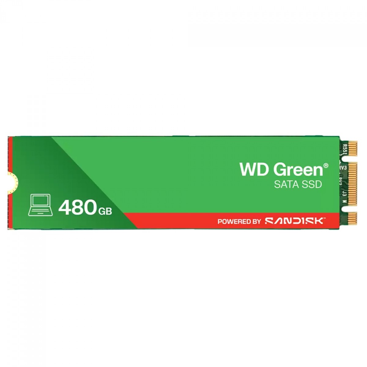 SSD WD Green 480GB, M.2 SATA III, Leitura 545MBs e Gravação 465MBs, WDS480G3G0B  - Open Box