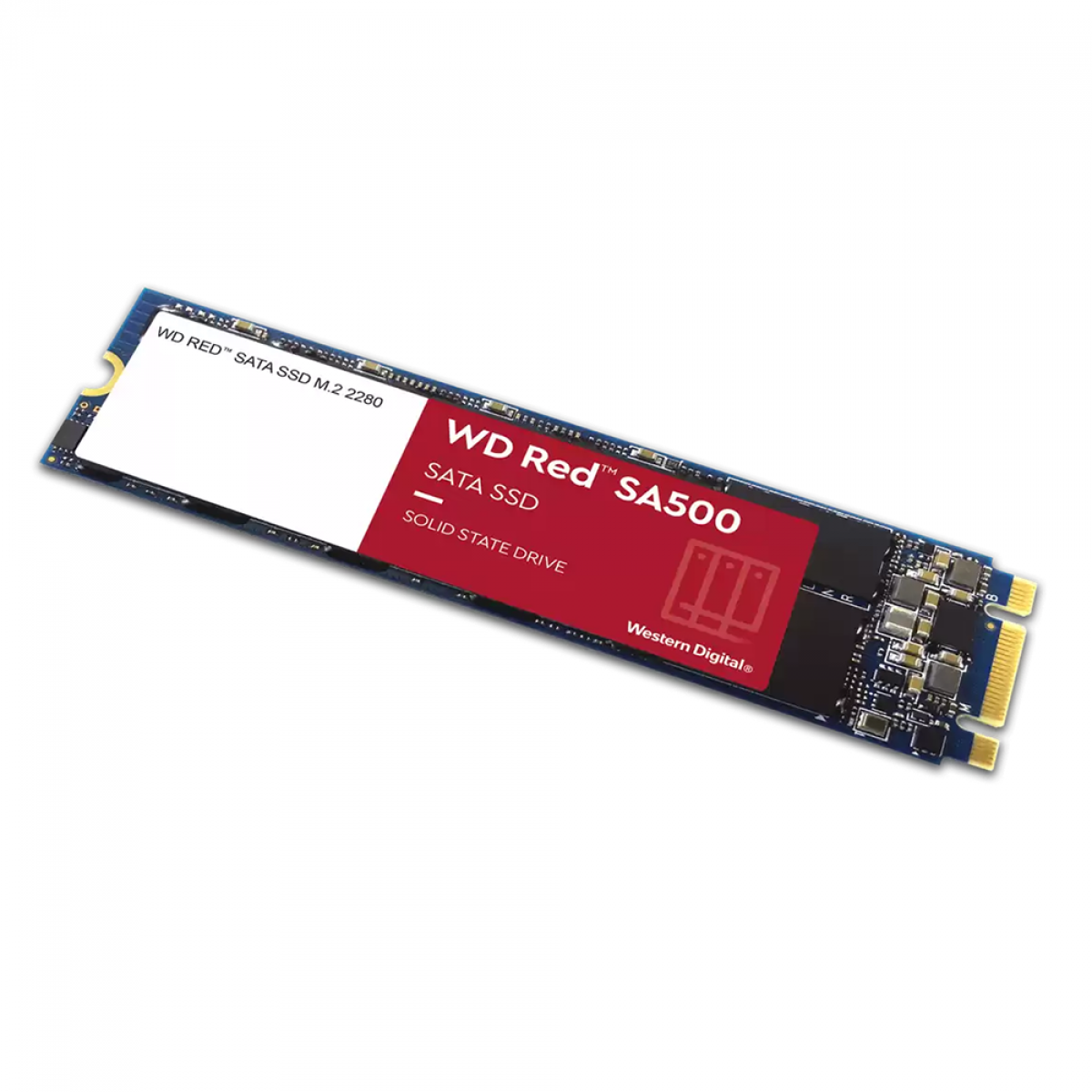 SSD WD_Red SA500, M.2 2280 SATA, 2TB, Leitura 560MBs e Gravação 530MBs, WDS200T1R0B
