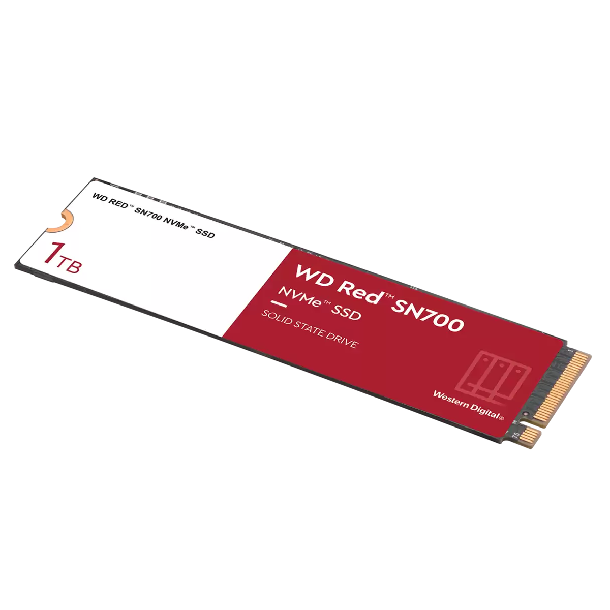SSD WD Red SN700 NVMe M.2, 1TB, PCIe Gen3 x4, NVMe, Leitura 3430MBs e Gravação 3000MBs, WDS100T1R0C