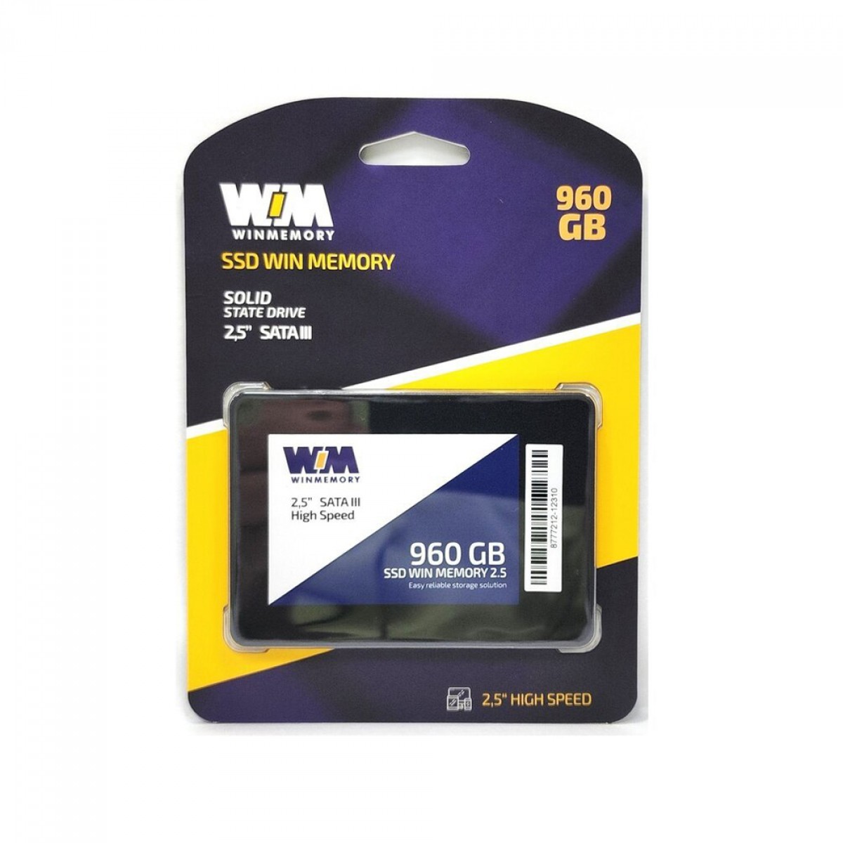 SSD Winmemory, 960GB, SATA III, Leitura 520MB/s e Gravação 420MB/s, SWR960G-DS1