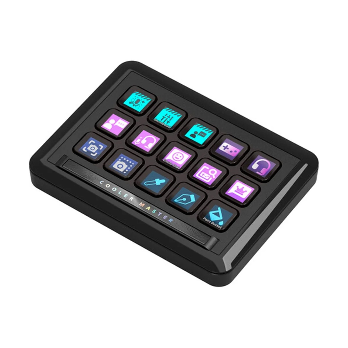 Stream Deck Cooler Master MasterHUB, RGB, Módulo de Áudio, Teclado e Navegação, Preto, MHSK13AA00