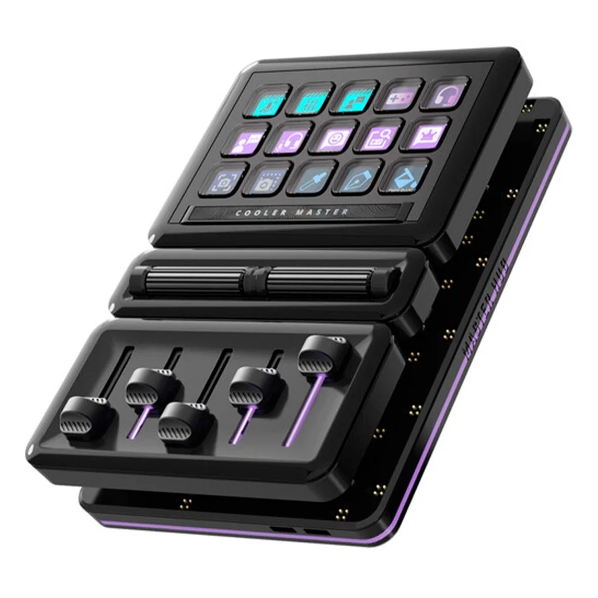 Stream Deck Cooler Master MasterHUB, RGB, Módulo de Áudio, Teclado e Navegação, Preto, MHSK13AA00