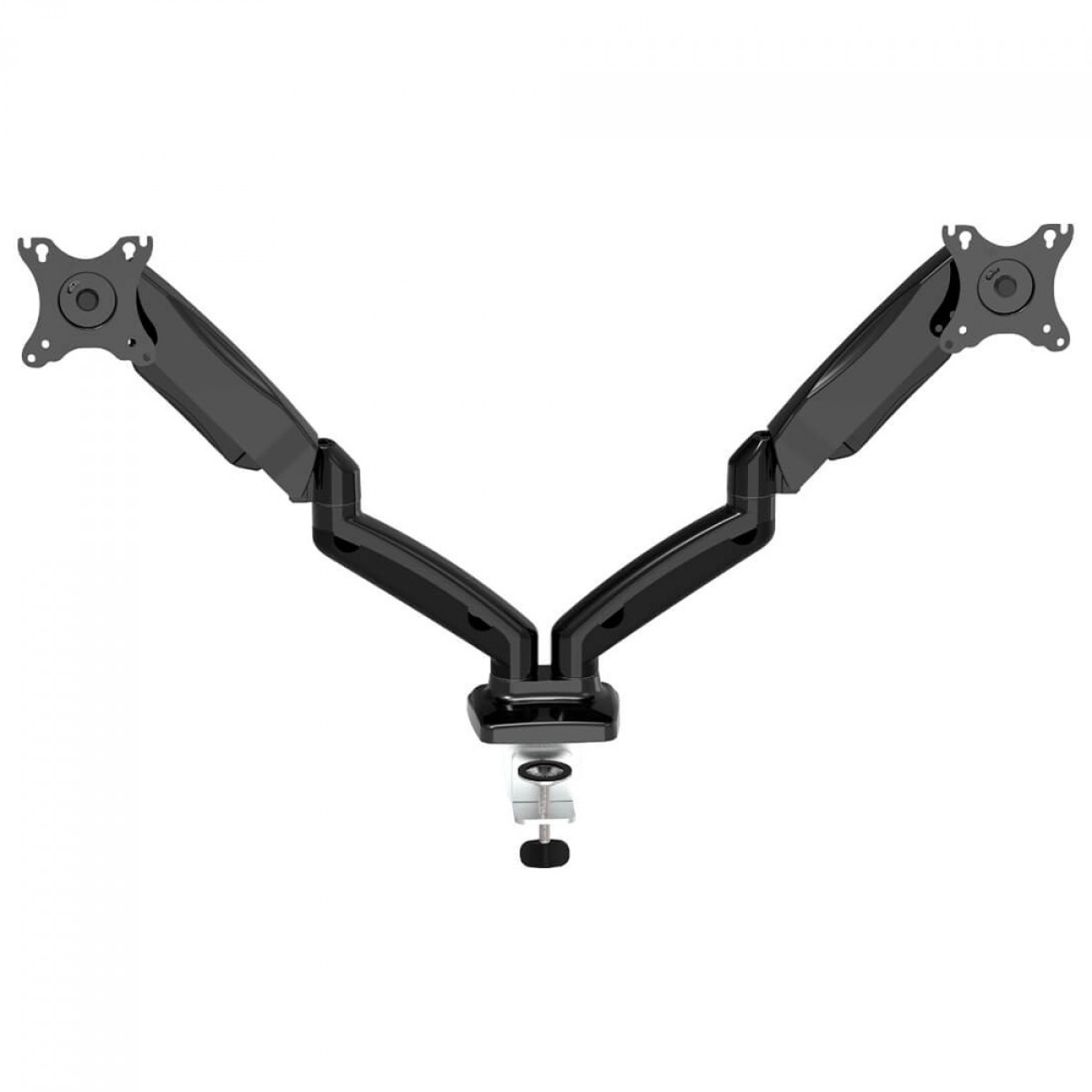 Suporte de Mesa Bluecase, Articulado, Com Pistão, Para Dois Monitores Até 27", BSMTG02-1