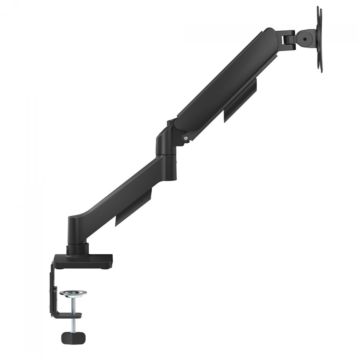 Suporte de Mesa Bluecase Ergo Flexy, Articulado, Com Conectores USB, Para Monitores de 17" a 32", Preto, BSMTS01U-1BBX