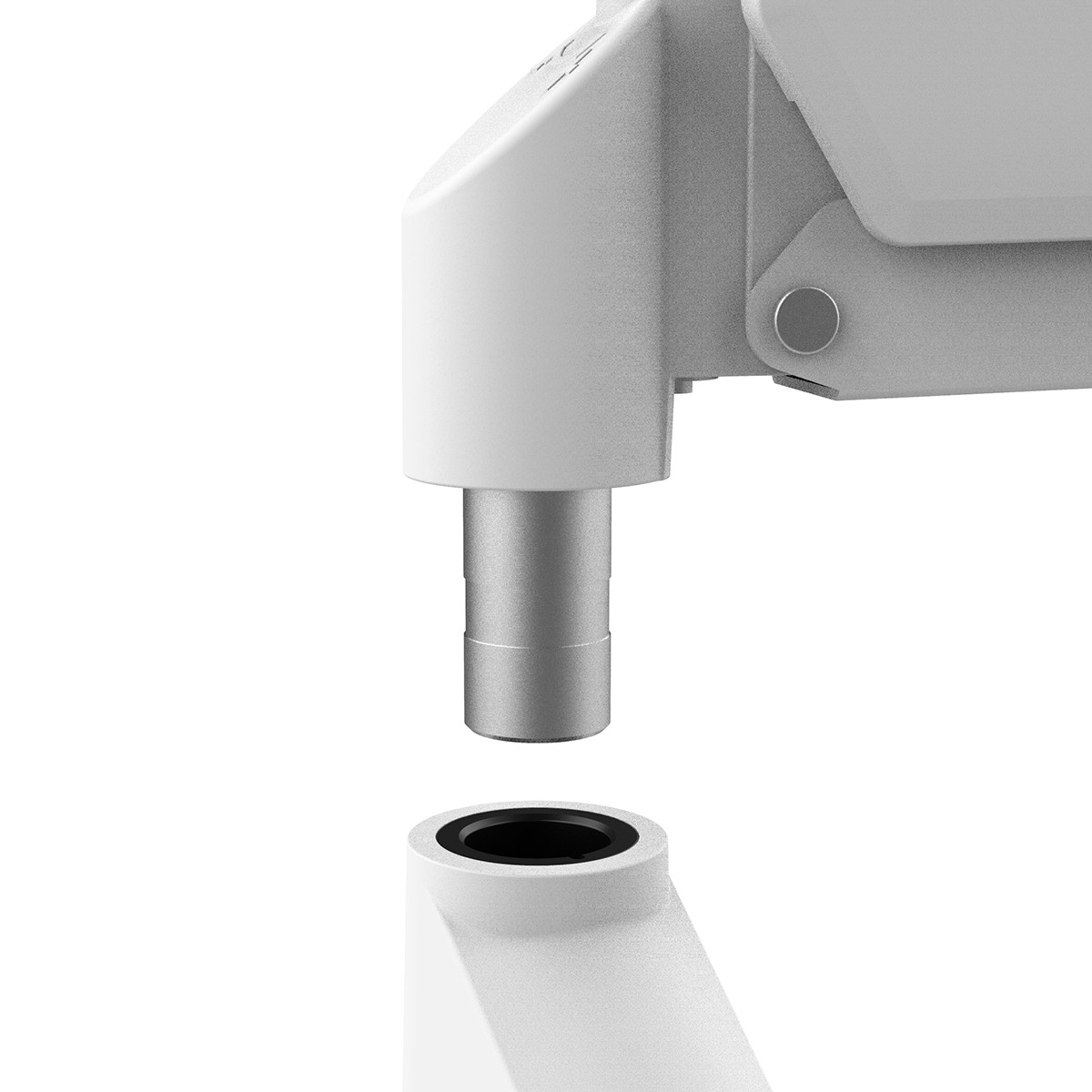 Suporte de Mesa Dr. Office Titan Z100 White, Articulado, Com Pistão, Para Monitores de Até 32 Pol, Branco, DR-MA-Z10T1M0K32INN10WN