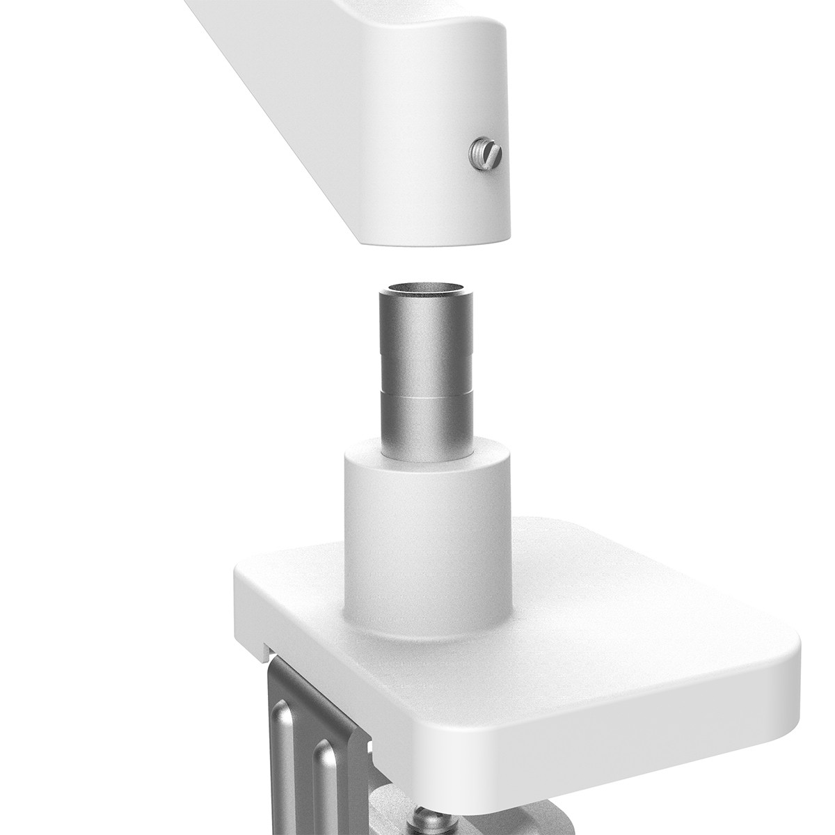 Suporte de Mesa Dr. Office Titan Z100 White, Articulado, Com Pistão, Para Monitores de Até 32 Pol, Branco, DR-MA-Z10T1M0K32INN10WN
