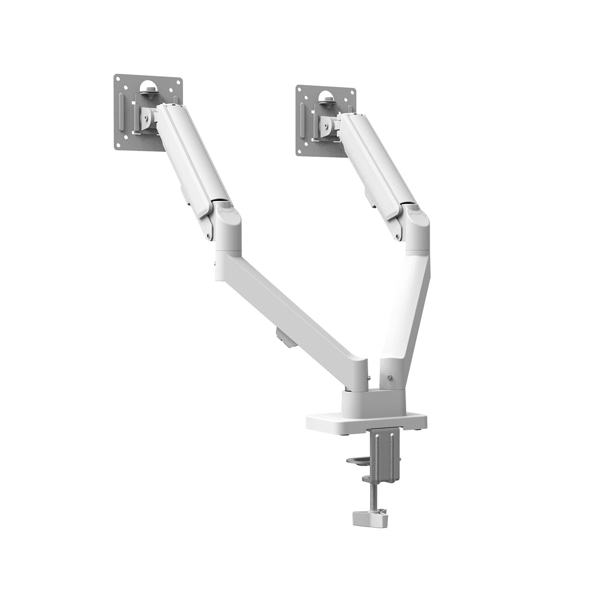 Suporte de Mesa Dr. Office Titan Z120 White, Articulado, Com Pistão, Para 2 Monitores de Até 32 Pol, Branco, DR-MA-Z12T2M0K32INN10WN