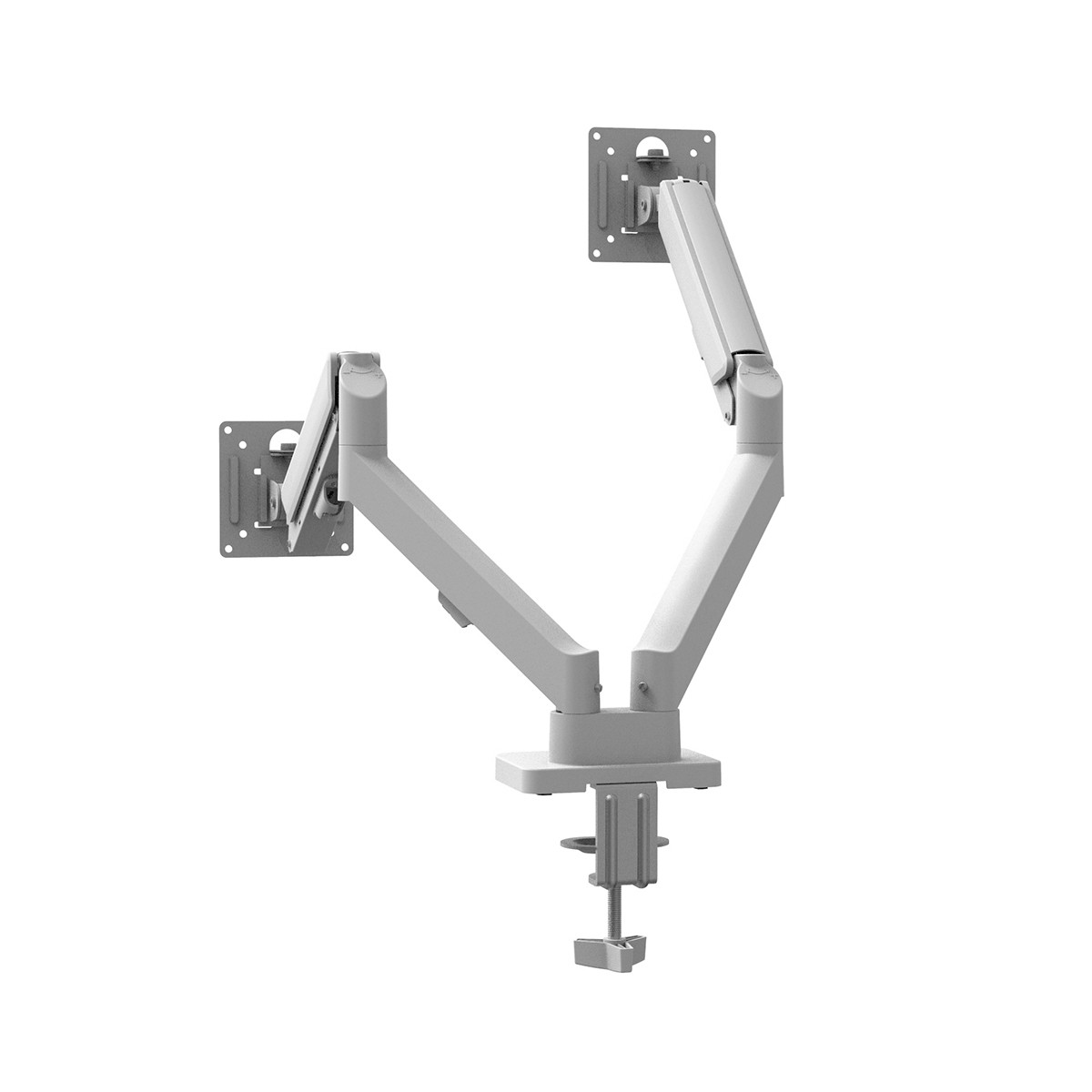 Suporte de Mesa Dr. Office Titan Z120 White, Articulado, Com Pistão, Para 2 Monitores de Até 32 Pol, Branco, DR-MA-Z12T2M0K32INN10WN