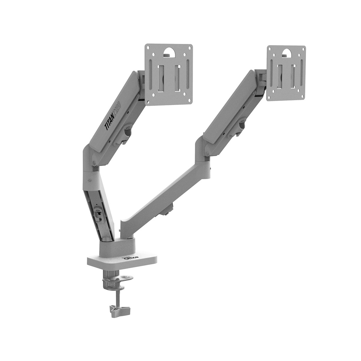 Suporte de Mesa Dr. Office Titan Z120 White, Articulado, Com Pistão, Para 2 Monitores de Até 32 Pol, Branco, DR-MA-Z12T2M0K32INN10WN